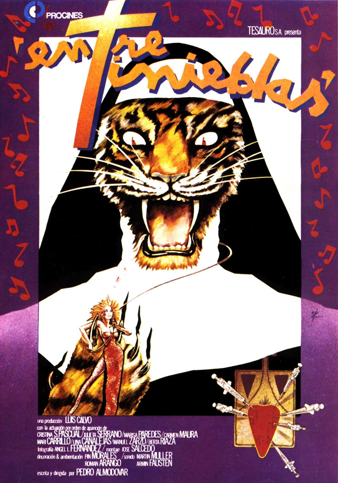 Póster de Entre Tinieblas (1983), de Pedro Almodóvar